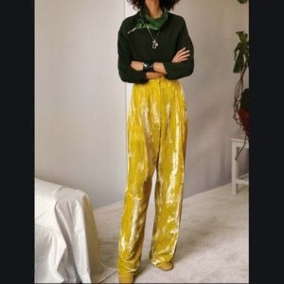 Céline 2016 Runway Velvet Wide Leg Trousers 36 - Picture 3 of 7